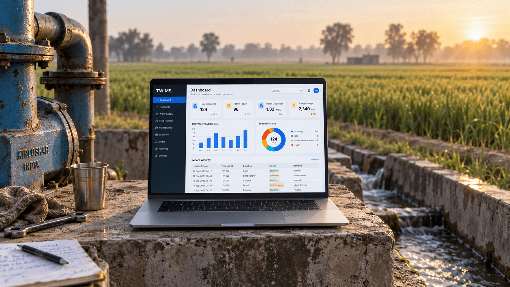 TWIMS (UP Irrigation) — Government Workflow & Inventory Operating System